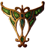 Papillon Art Nouveau - Email sur Or - L'Alchimiste